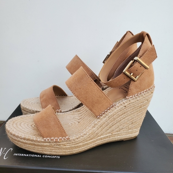 Inc. Women's Espadrille Strap Wedge Sandal Sz 10 - Picture 2 of 15